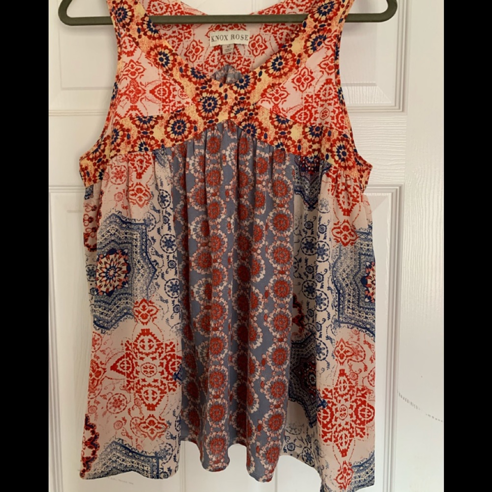 Knox Rose printed top sz XL flowy shape